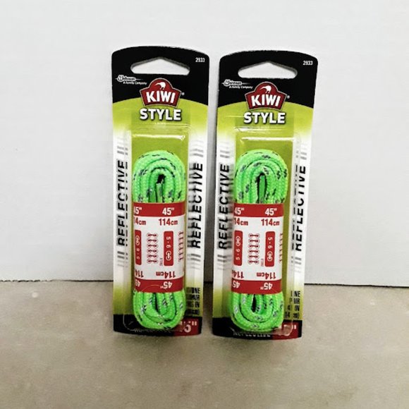 Kiwi Style Reflective Neon Green 45" Laces - Picture 1 of 1